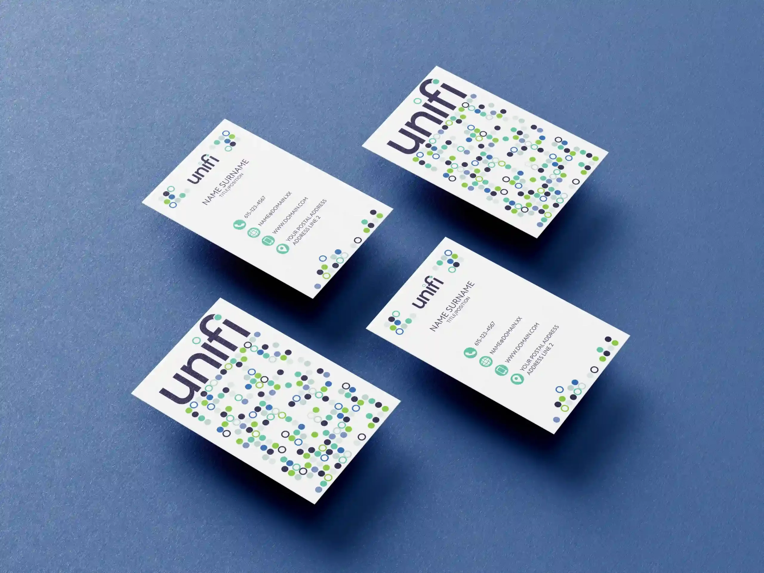 Unifi business card layouts